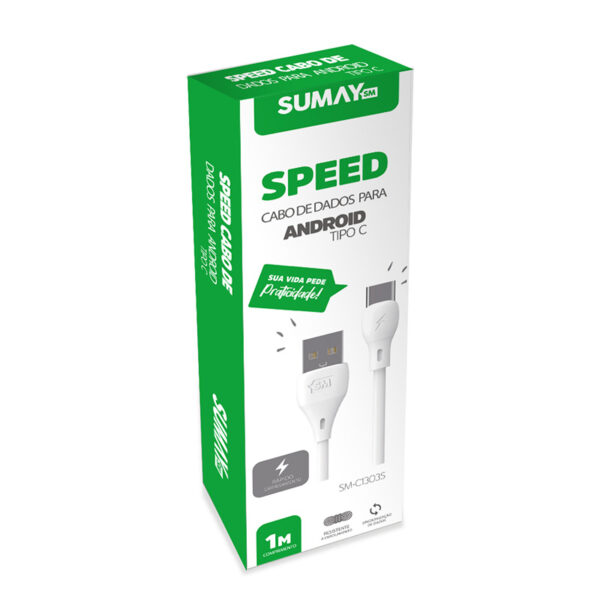 Cabo Para Smartphone USB 1m Tipo C - Imagem 2