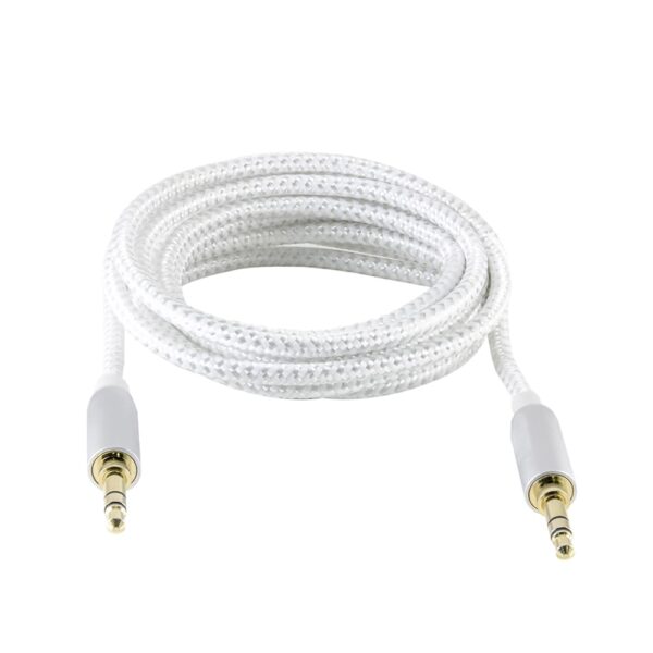 Cabo de Áudio Stereo P2 Premium Prata - Imagem 4