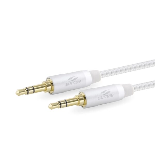 Cabo de Áudio Stereo P2 Premium Prata - Imagem 3