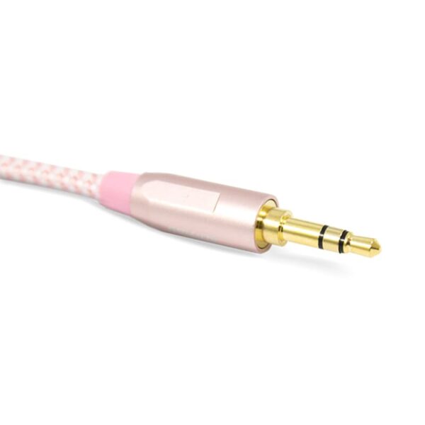 Cabo de Áudio P2 Stéreo Premium Ouro Rosa - Imagem 4