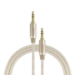 Cabo de Áudio Stereo P2 Premium Dourado