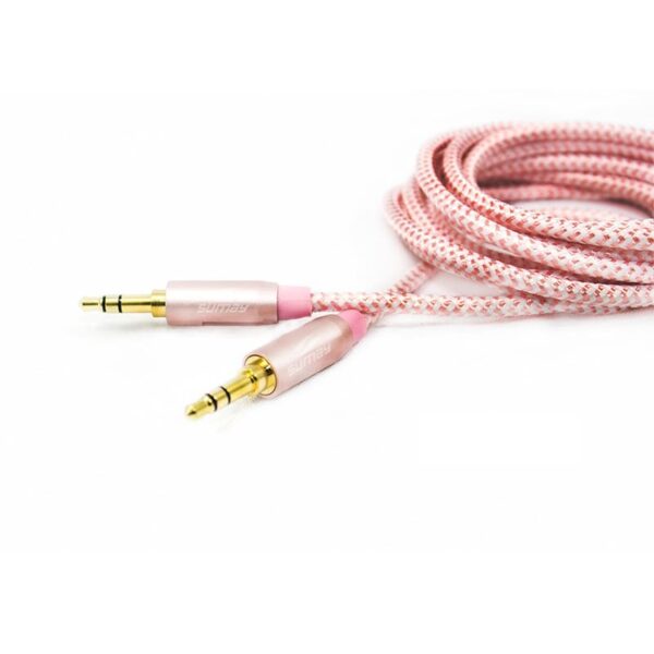 Cabo de Áudio P2 Stéreo Premium Ouro Rosa - Imagem 2