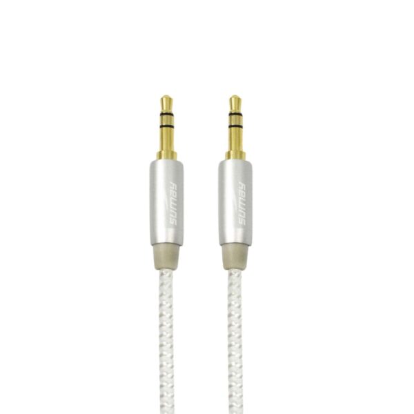 Cabo de Áudio Stereo P2 Premium Prata - Imagem 2