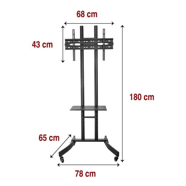 Suporte Rack Móvel Para TV 26/60 - Imagem 2